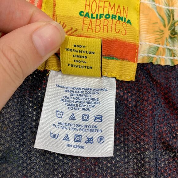 Lands End Hoffman California Swim Trunk Men XXL 2XL Floral Red Brief Lined Short - Picture 7 of 14